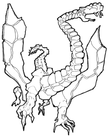 Sci Fi Robot   Cyber Dragon Coloring Page